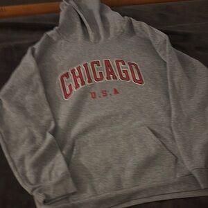 Gray Chicago USA Men's Hoodie